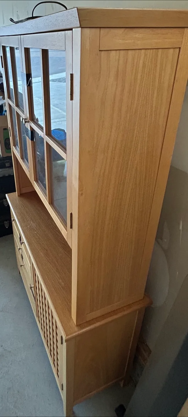 Wooden Hutch with Glass Doors image indicator(3)