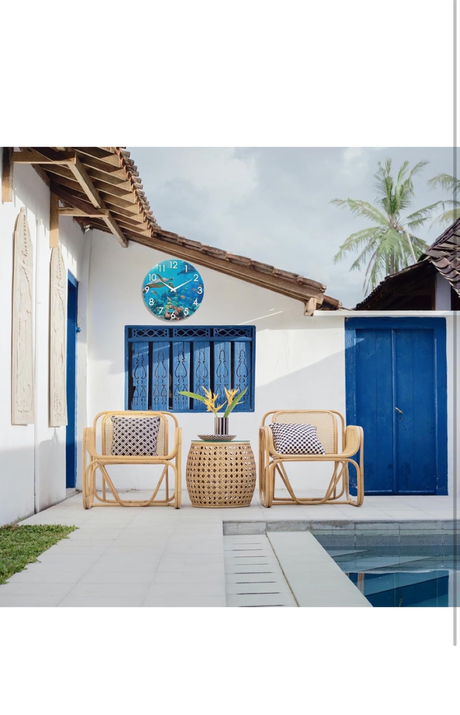 New Aqua 12" Outdoor Waterproof Clock - photo 2