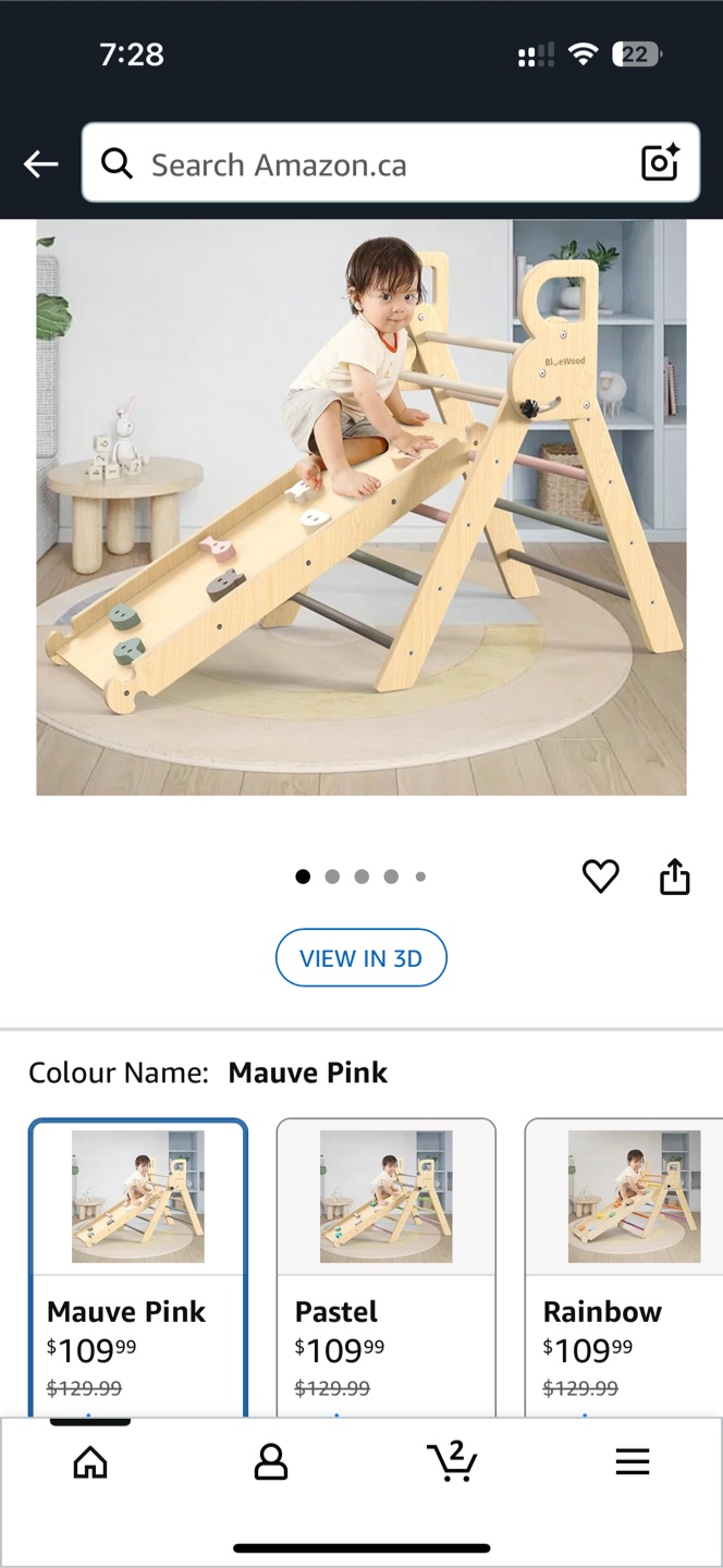 BlueWood Pikler Climbing Set - Mauve Pink - photo 2