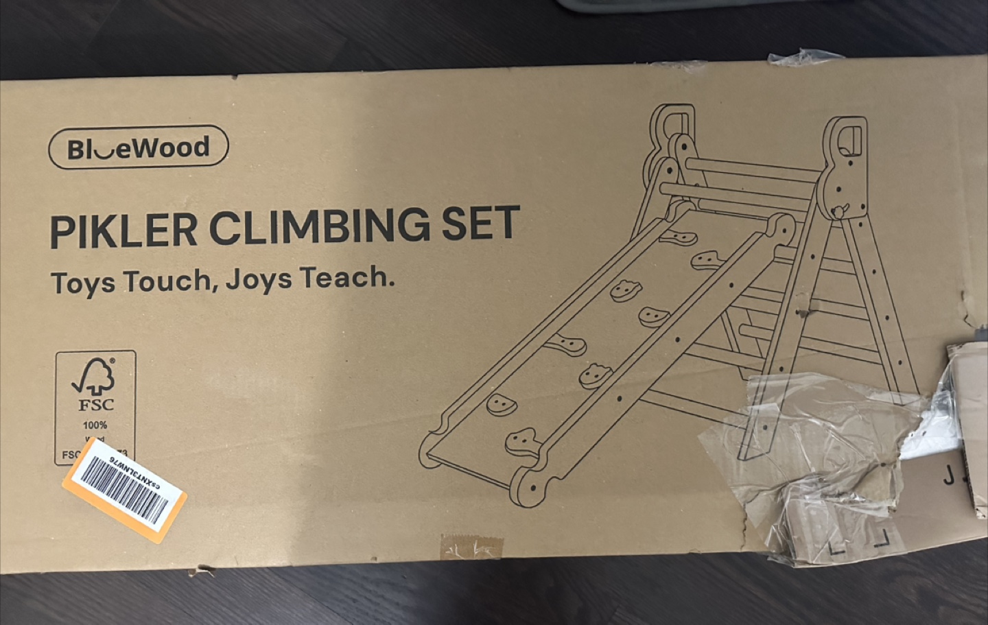 BlueWood Pikler Climbing Set - Mauve Pink