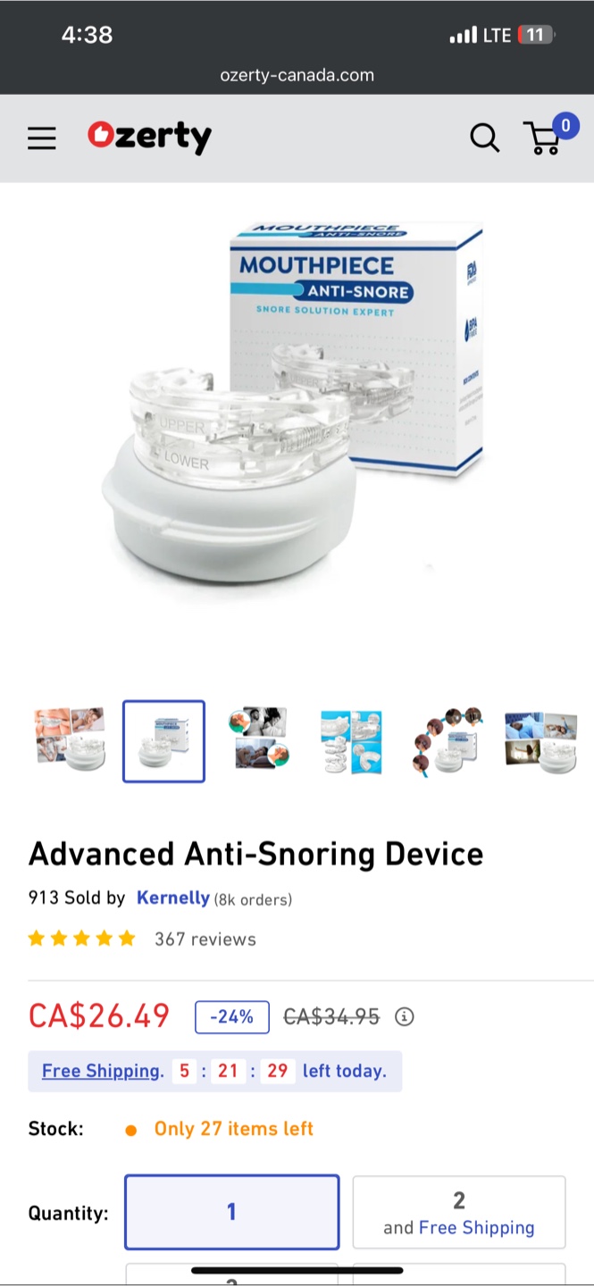 New Anti Snoring Mouthpiece