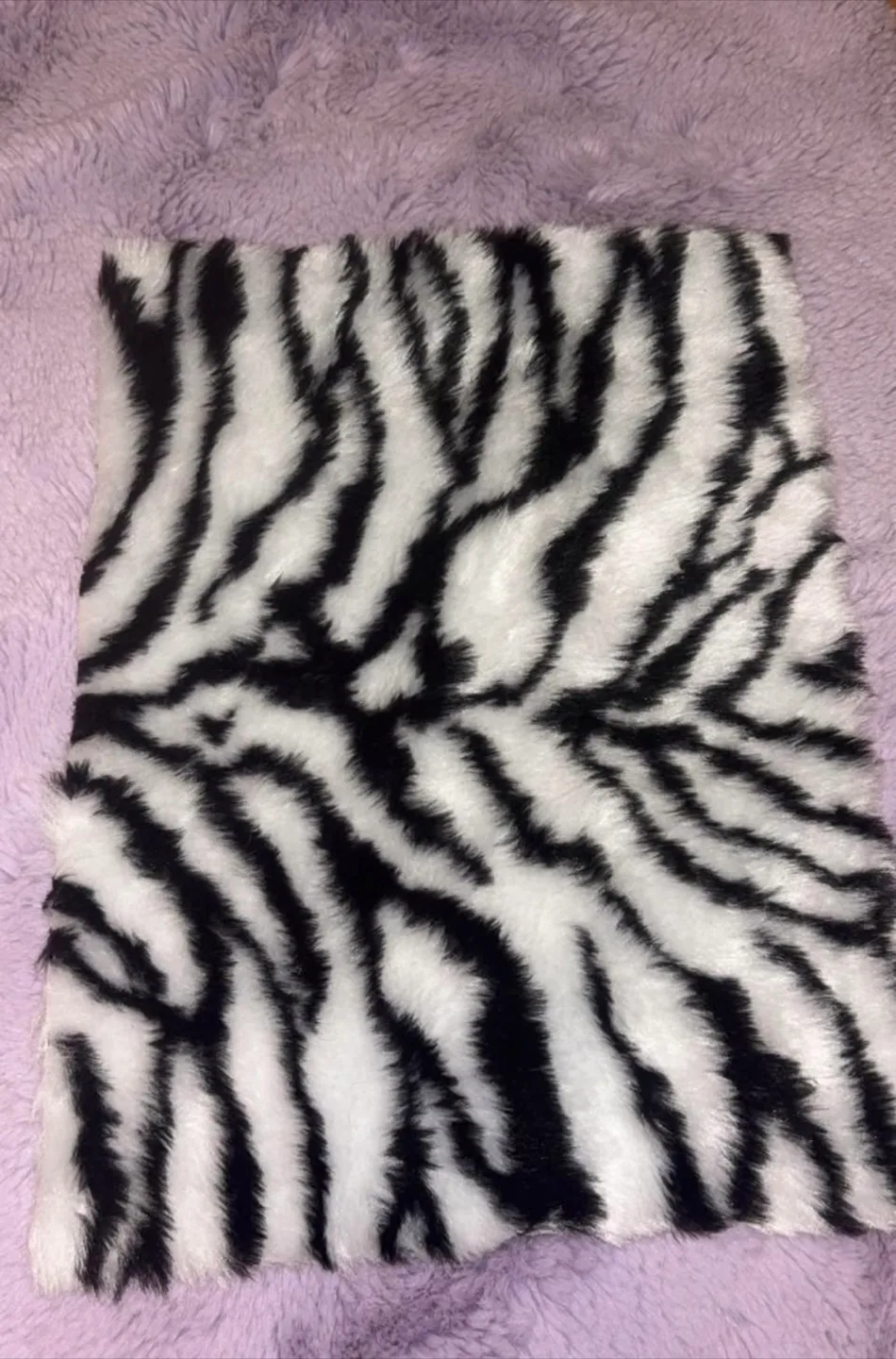 Zebra Print Craft Fur thumbnail