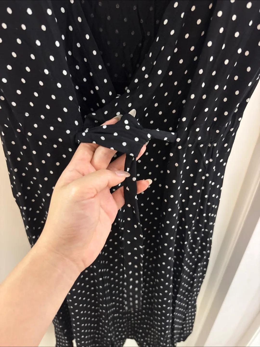 Polka Dot Black Dress image indicator(2)
