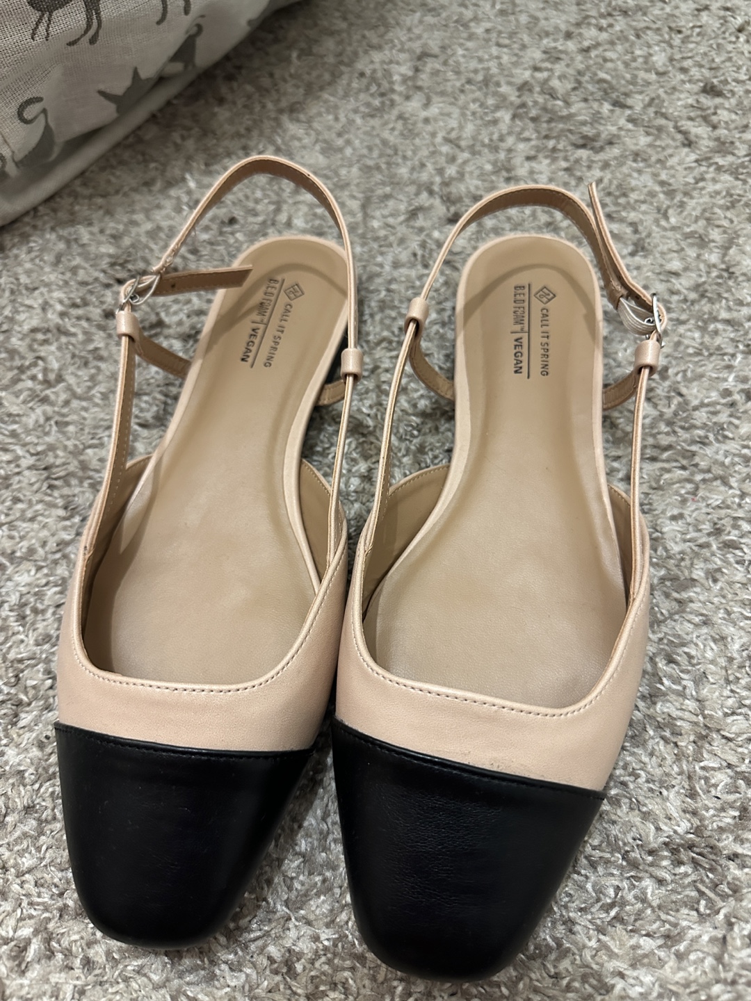 Call It Spring Vegan Slingback Flats - Size 8