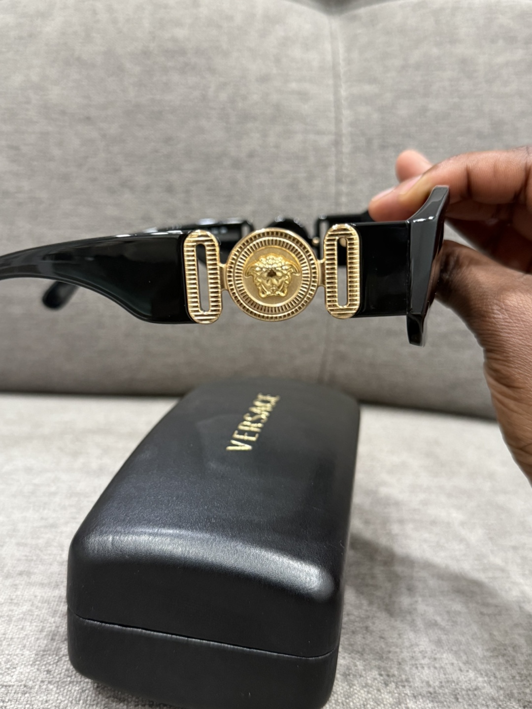 Versace Black Sunglasses with Case - photo 4