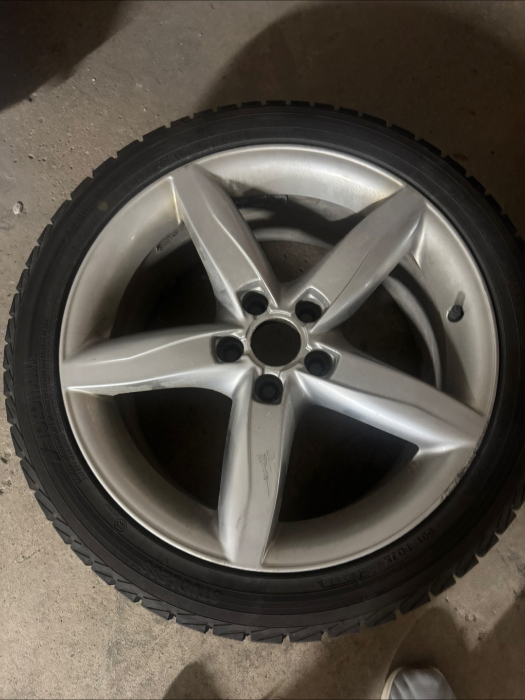 Audi B8 OEM 245/40R18 97T Winter Tire on Rim