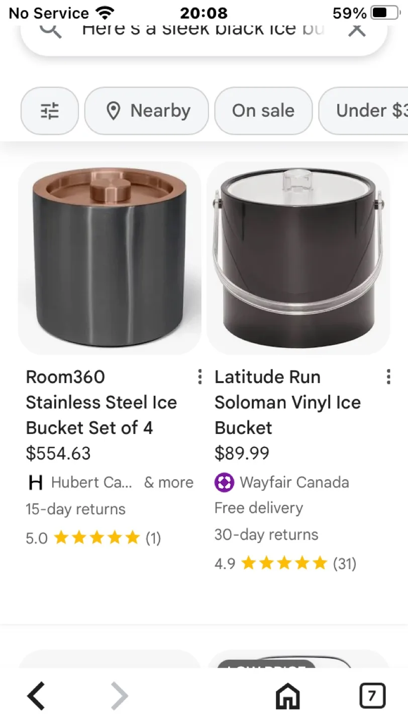 Black Ice Bucket with Lid & Tongs image indicator(10)