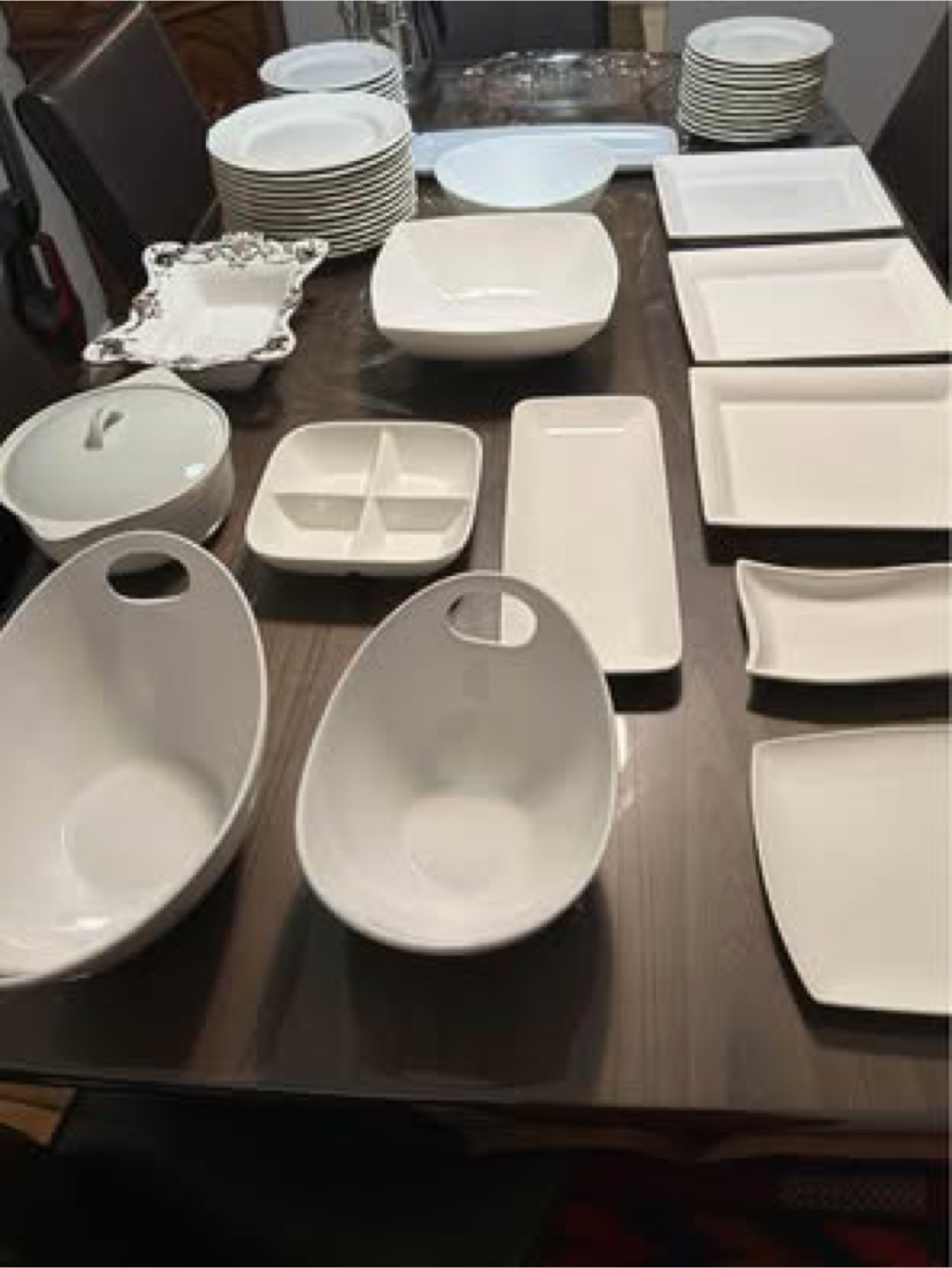 White Serving Dishes Set