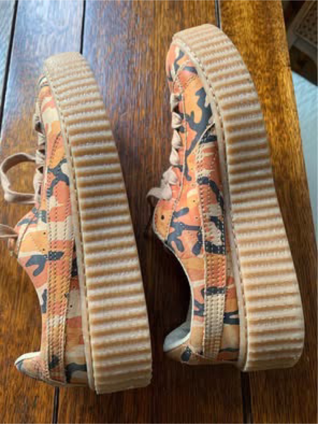 Puma Creeper Runners by Rihanna in Orange Camo W8 - photo 5