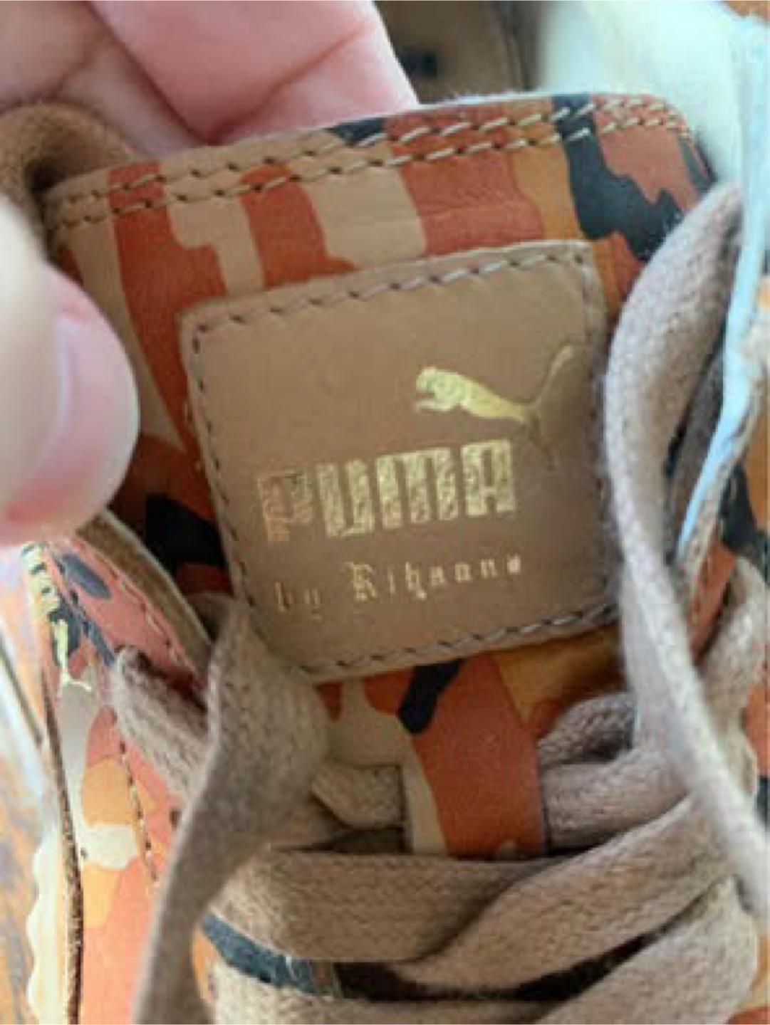 Puma Creeper Runners by Rihanna in Orange Camo W8 - photo 2