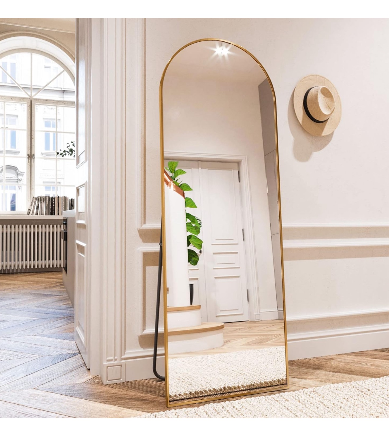 Arch Full Length Mirror - Gold Frame 64” x 21” - photo 2