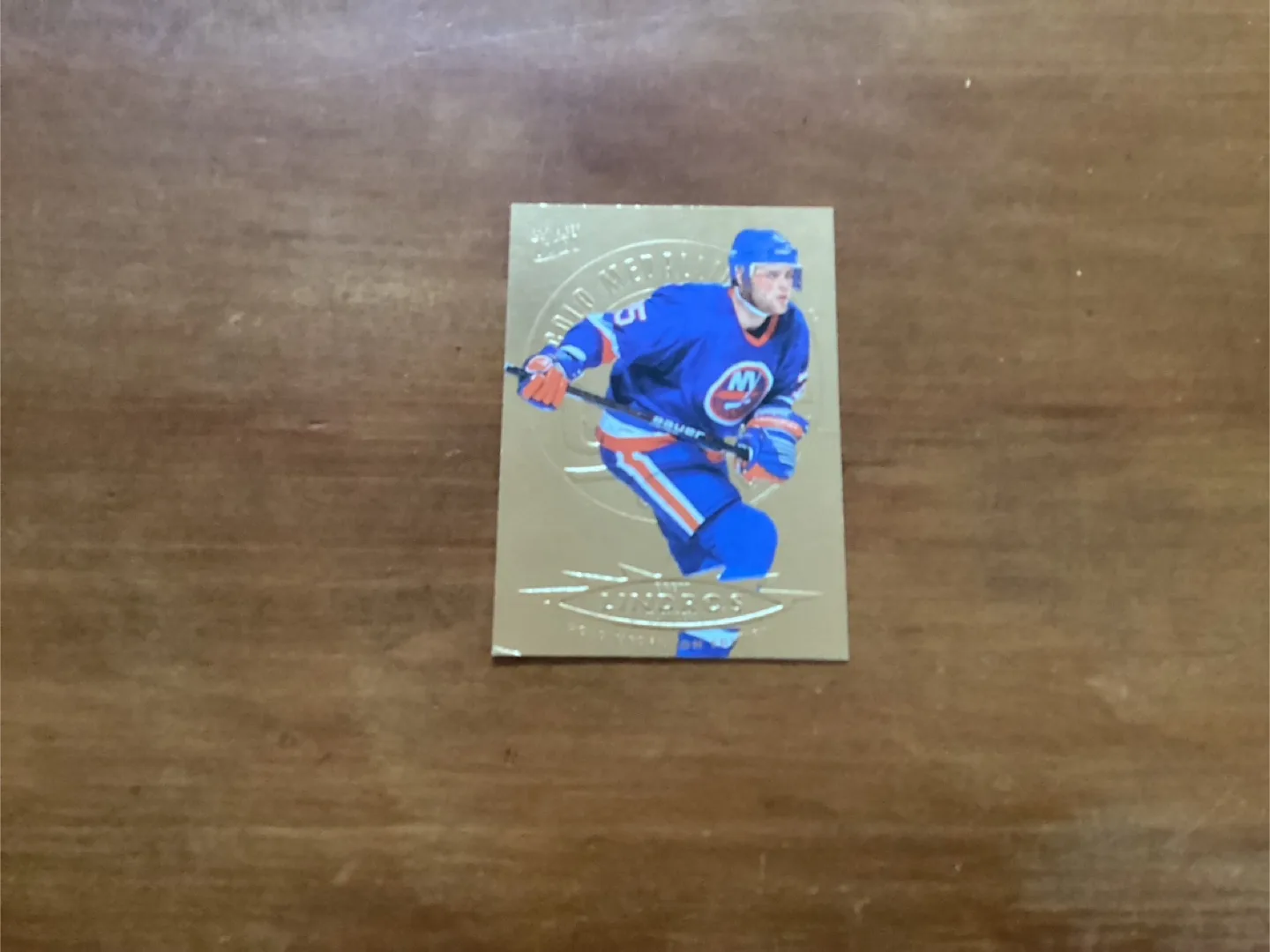 1995-96 FLEER ULTRA BRETT LINDROS GOLD MEDALLION Rookie Card 95 image indicator(5)