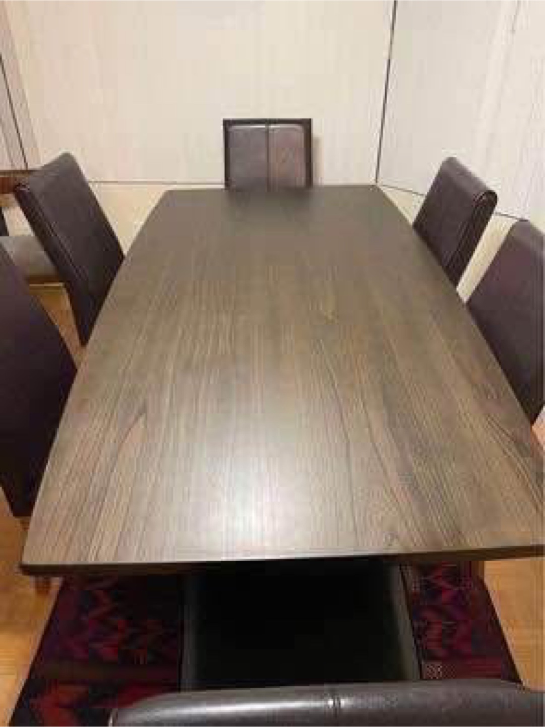 Dining Table with 6 Chairs - Brown - photo 3