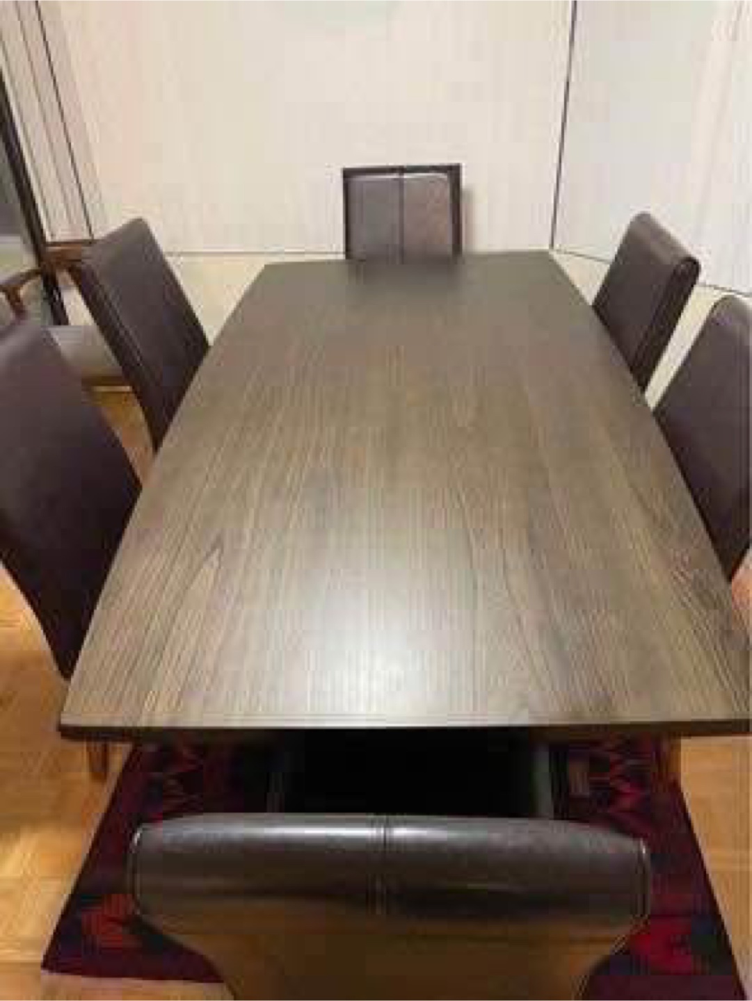 Dining Table with 6 Chairs - Brown - photo 2