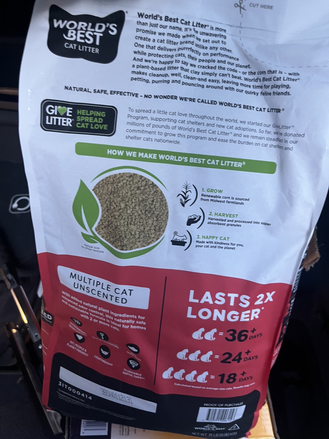 World's Best Cat Litter - Multiple Cat Unscented - photo 3