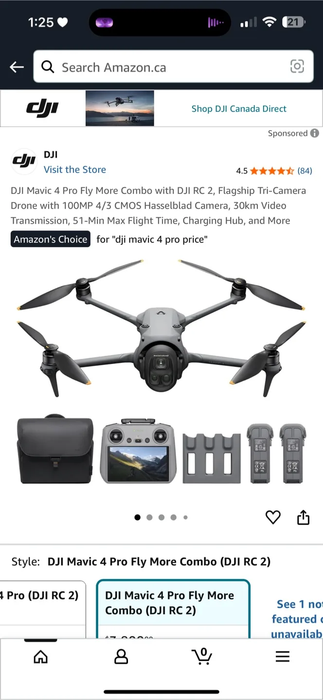 DJI Mavic 4 Pro Fly More Combo (DJI RC 2) thumbnail