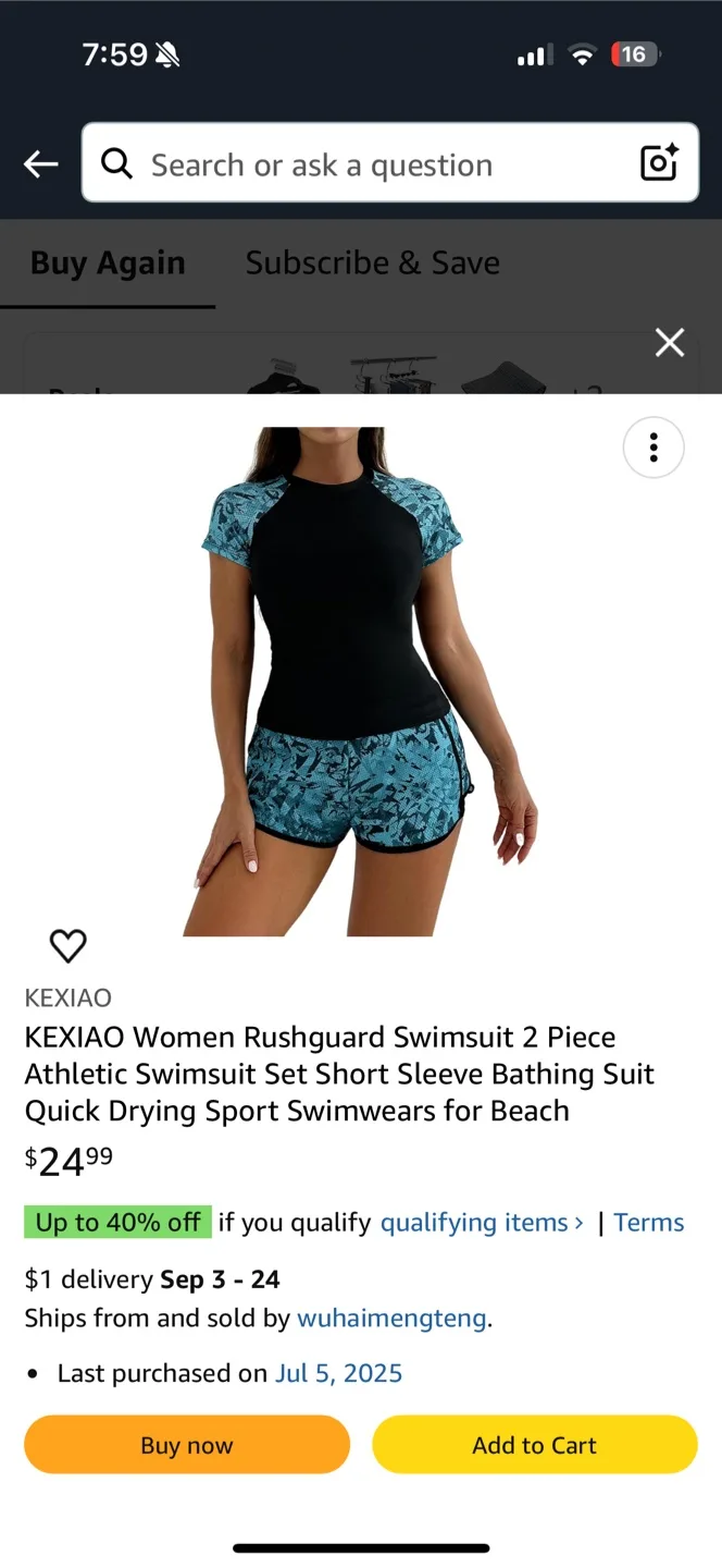 Kexiao Women's Rushguard Swimsuit Set - New thumbnail