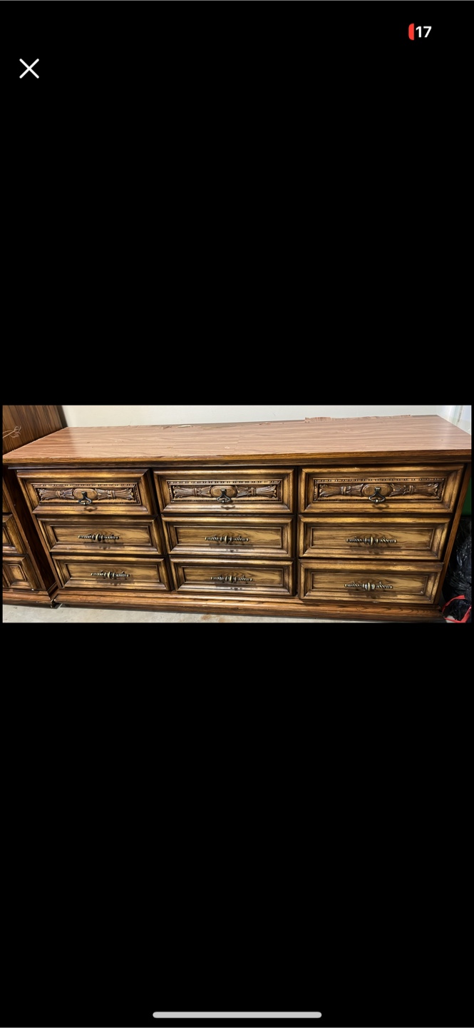 Vintage Wood Dresser