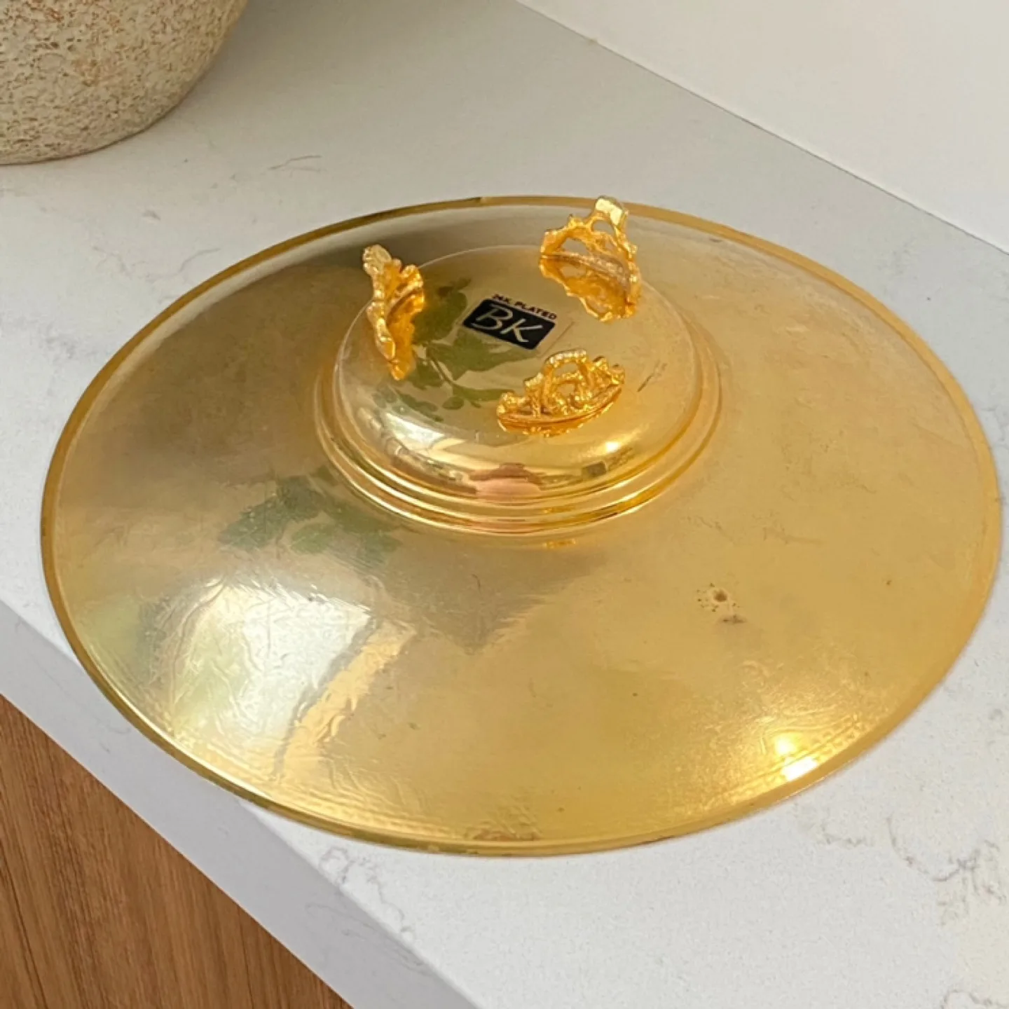BK 24K Plated Gold Decorative Plate image indicator(3)