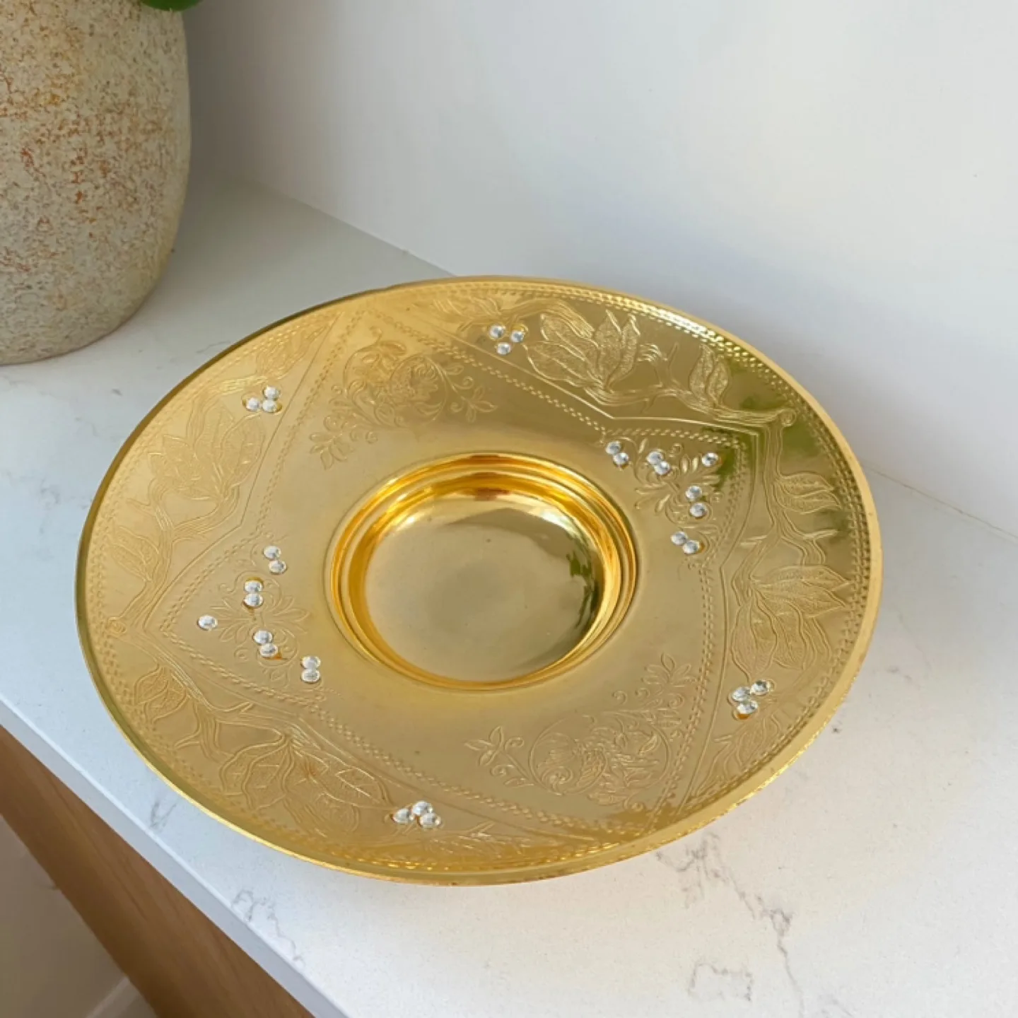 BK 24K Plated Gold Decorative Plate image indicator(2)