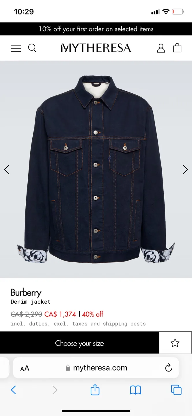 Burberry Denim Jacket thumbnail