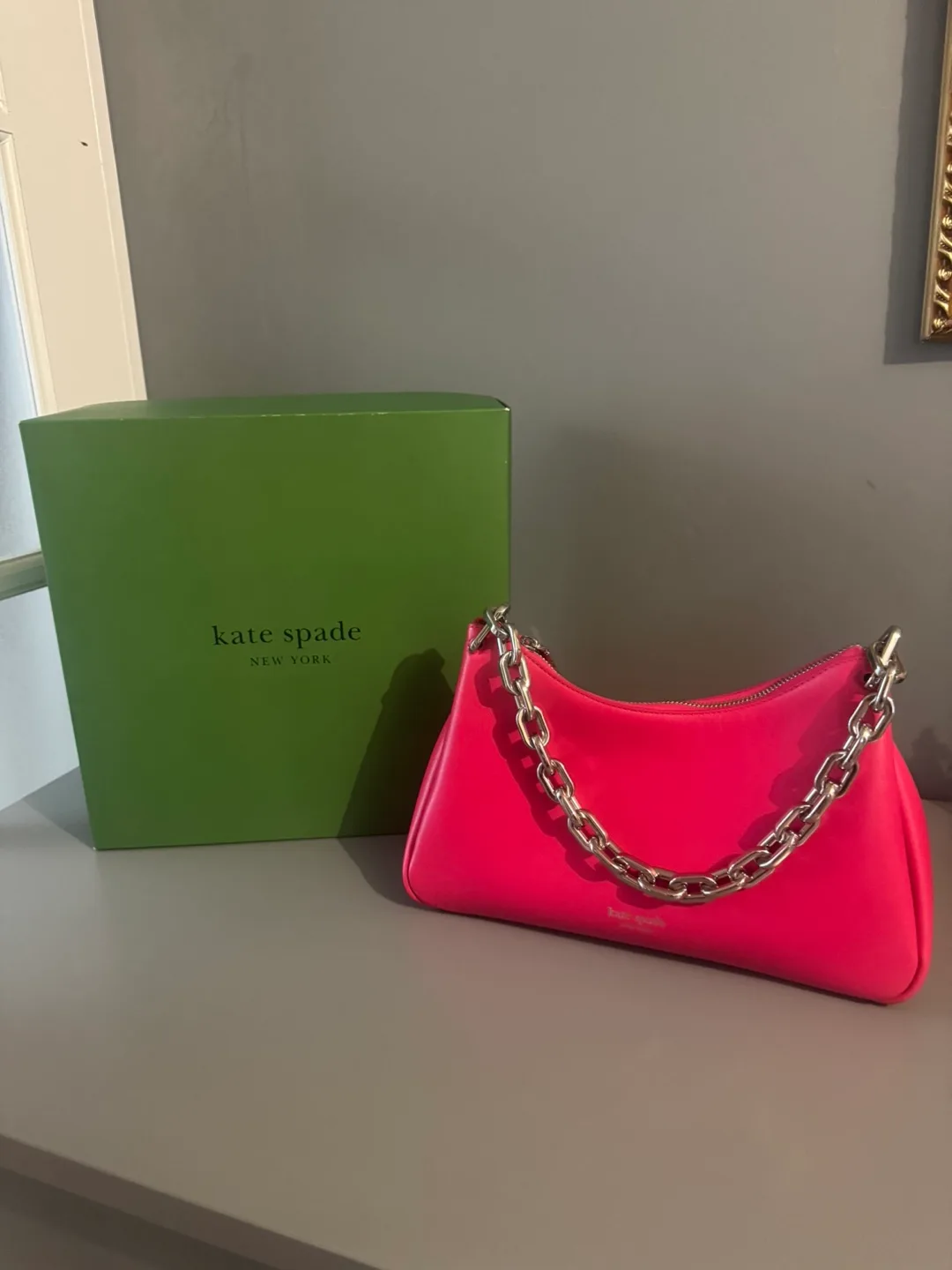 Kate Spade Pink Leather Shoulder Bag thumbnail