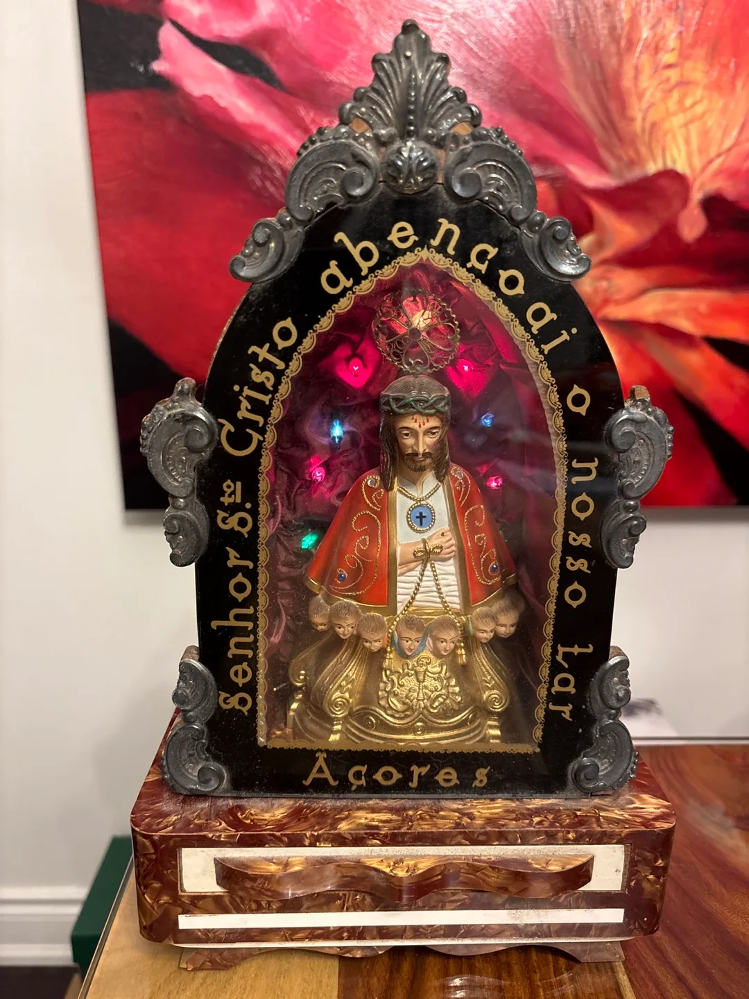 Religious Music Display Case with Drawer