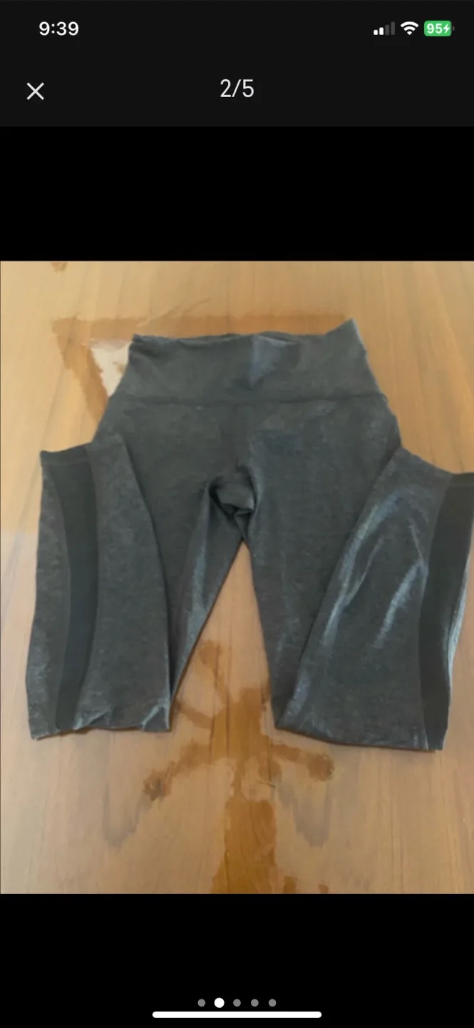 Lululemon Grey Leggings Size 6 image indicator(2)