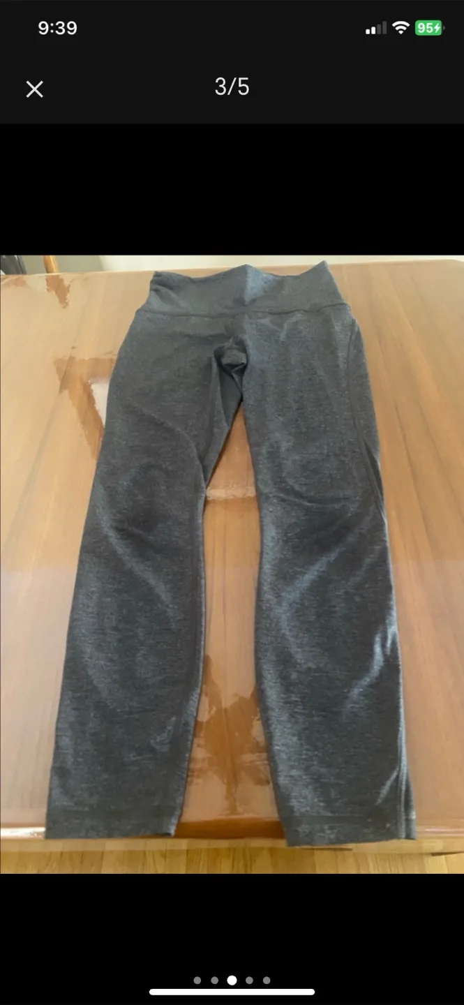 Lululemon Grey Leggings Size 6 image indicator(3)