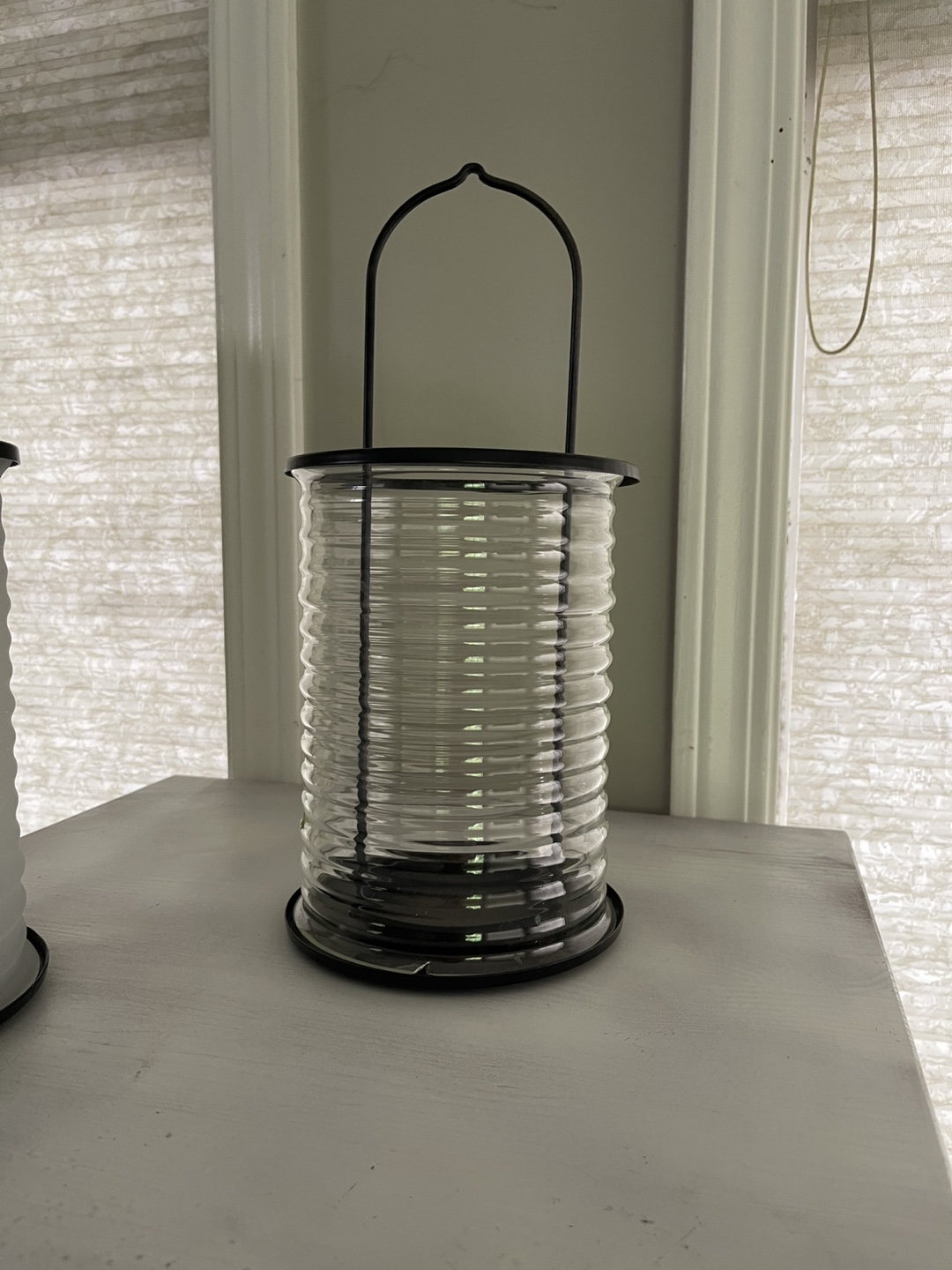 Glass Lantern with Metal Handle - photo 2
