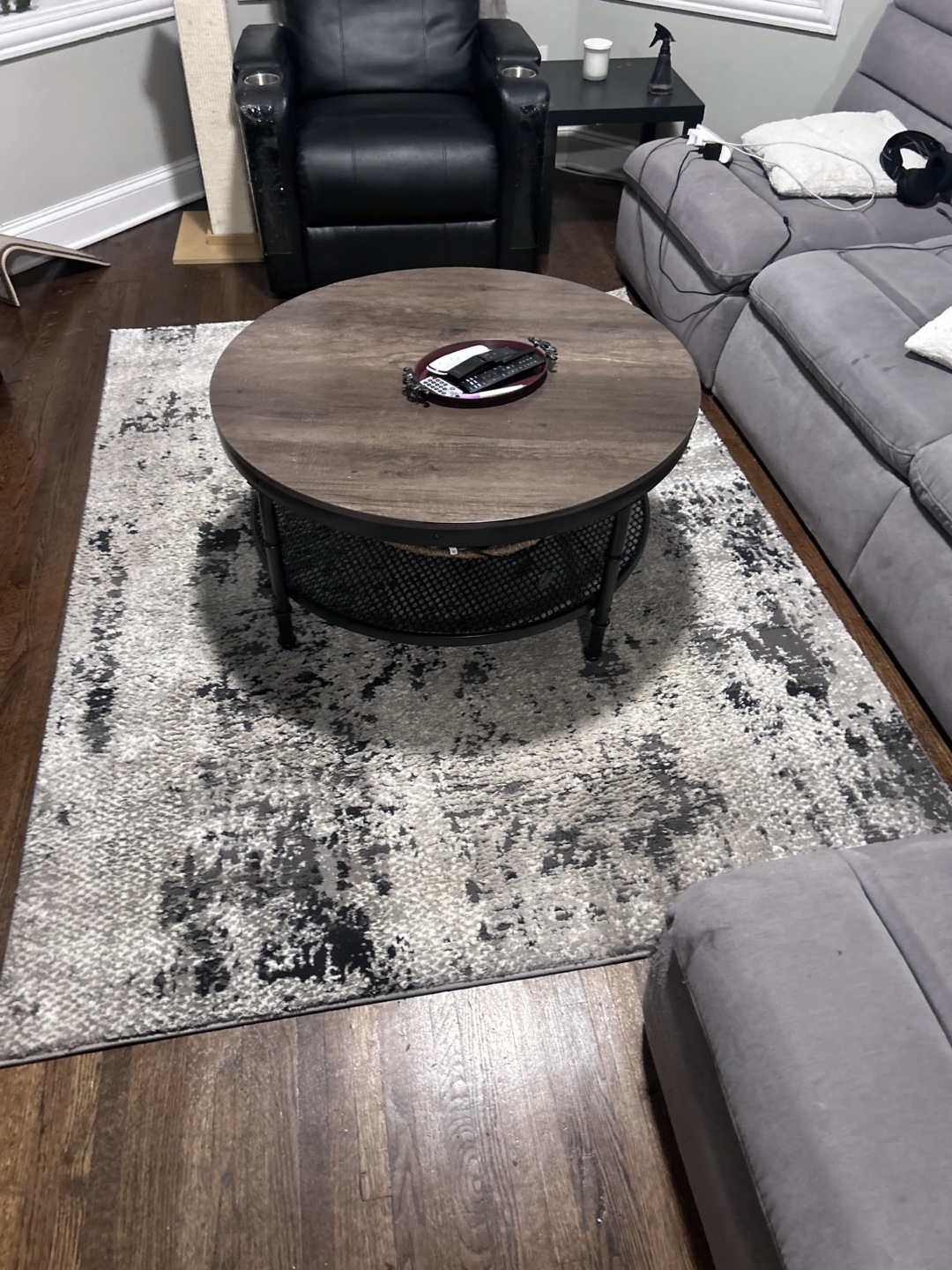 Gray Abstract Area Rug - photo 2