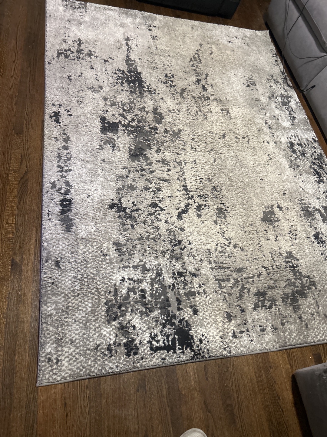 Gray Abstract Area Rug - photo 3