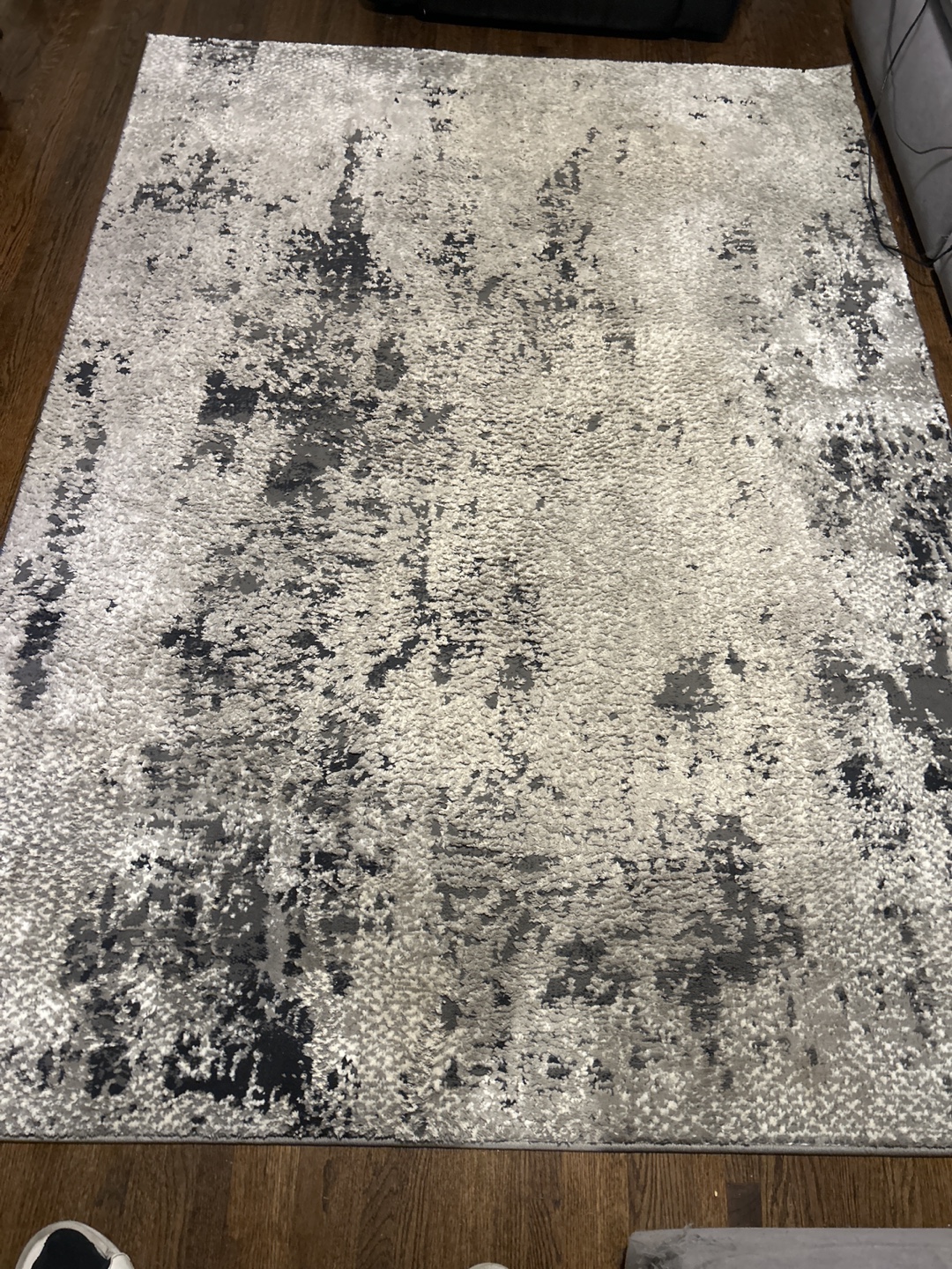 Gray Abstract Area Rug