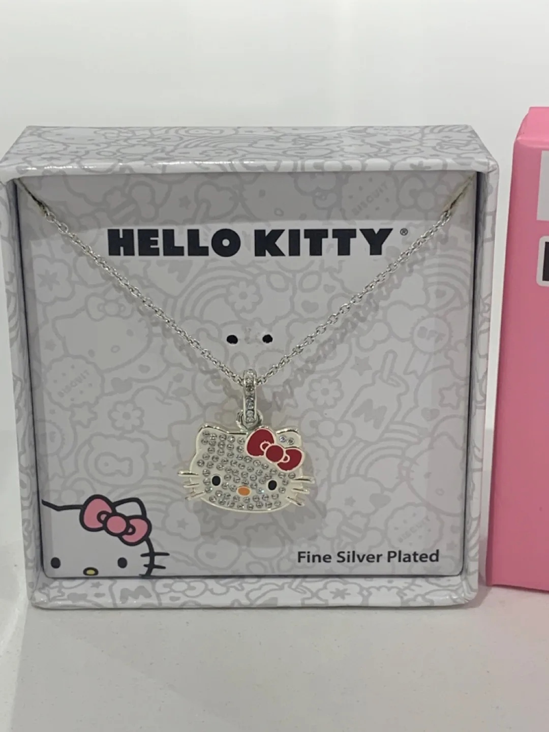 Hello Kitty Necklace & Earrings Set - Fine Silver Plated image indicator(2)