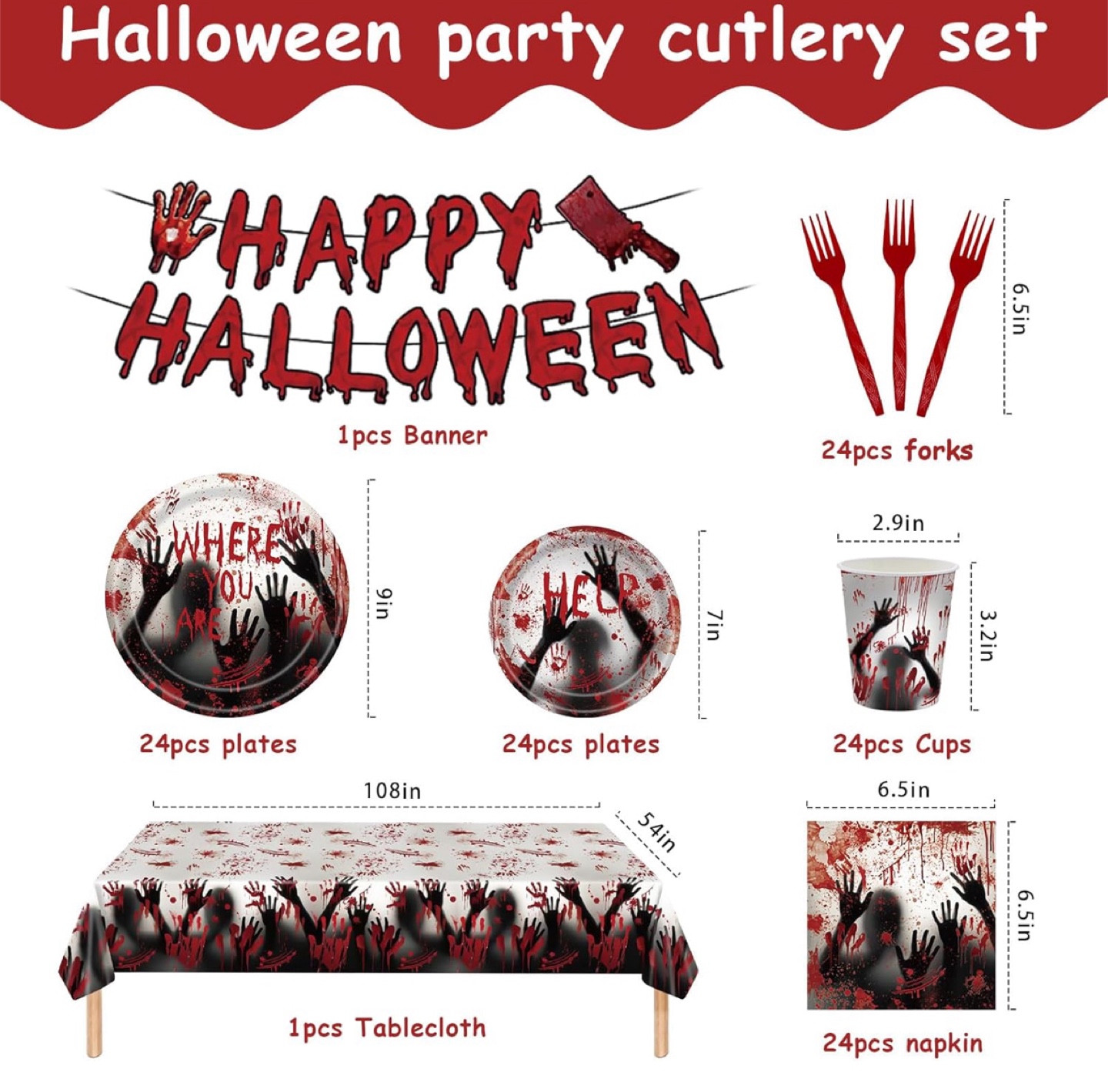 122PCS Halloween Scream Party Supplies - photo 2