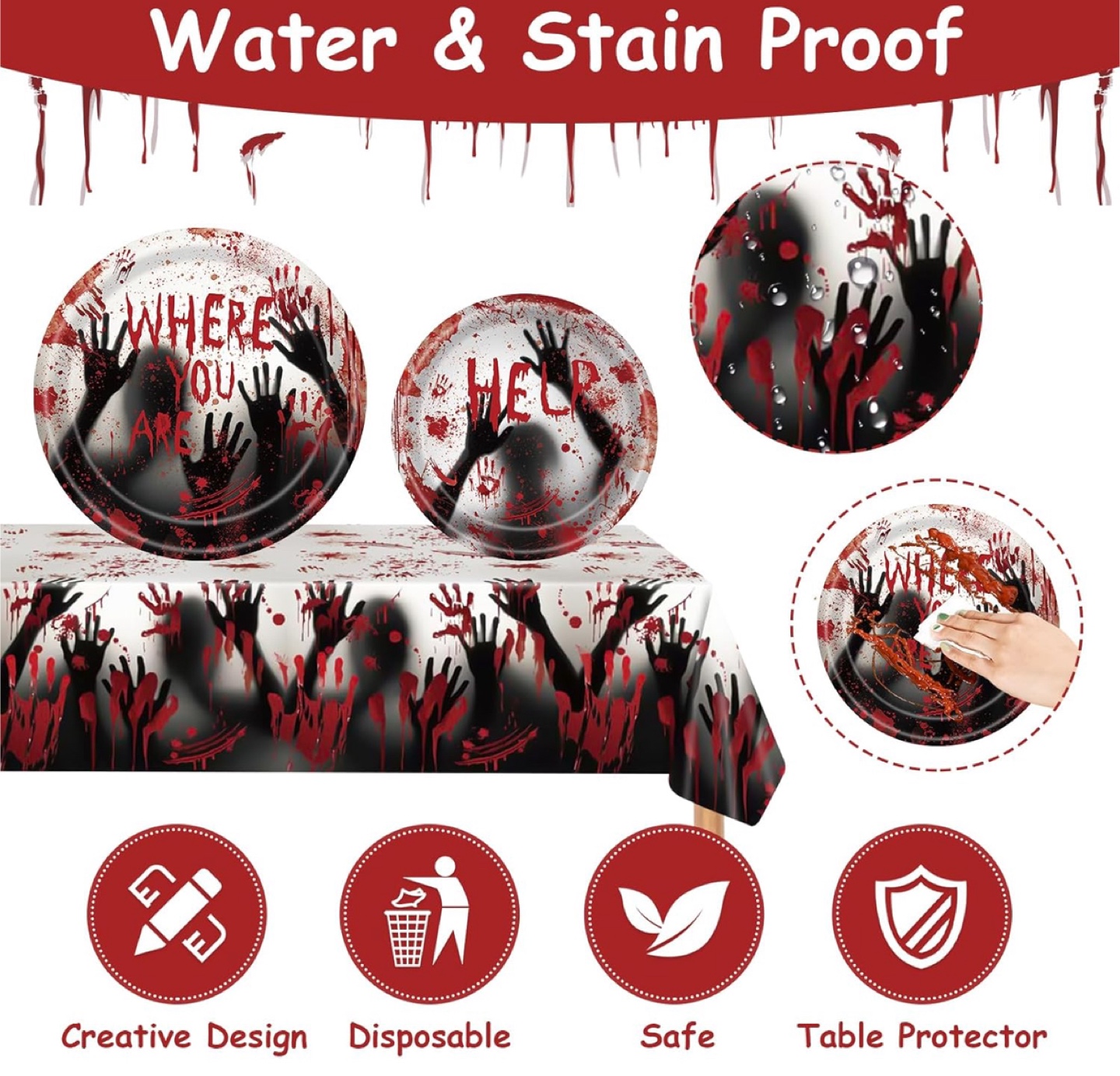 122PCS Halloween Scream Party Supplies - photo 3