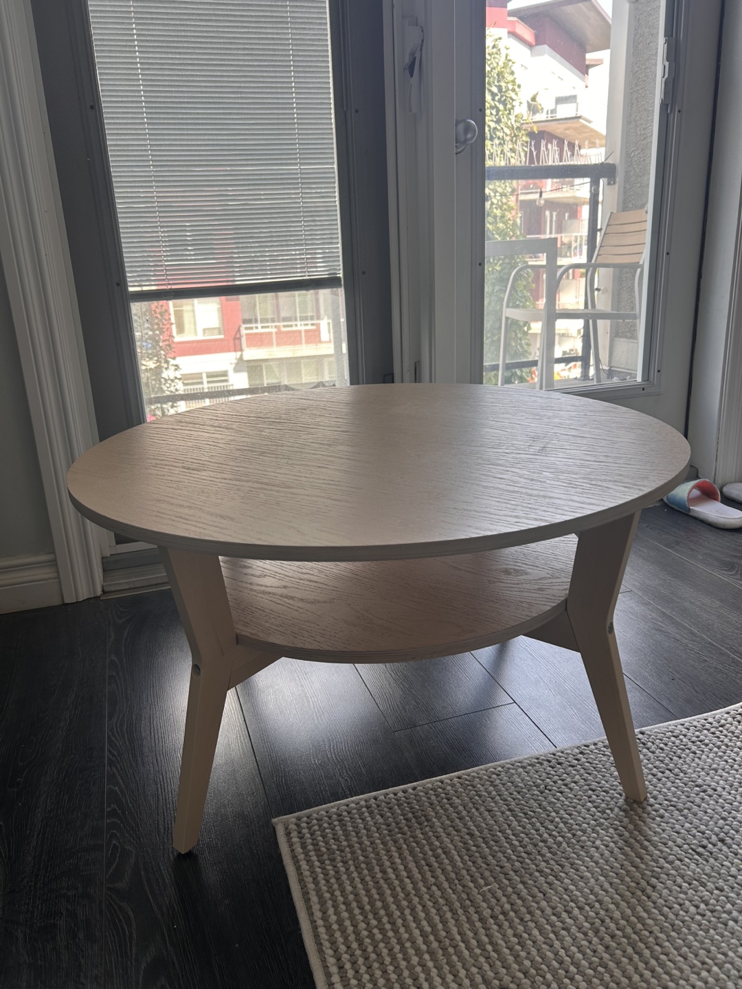IKEA Round Coffee Table - Natural Wood Look