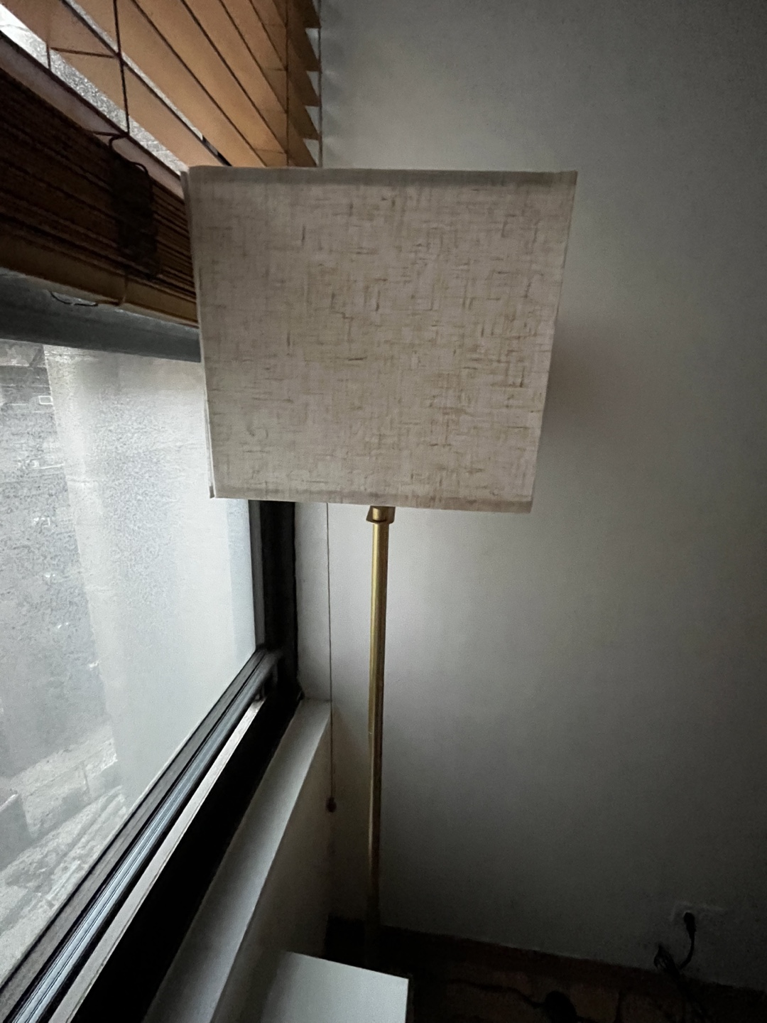 Gold Floor Lamp with Rectangular Shade - photo 3