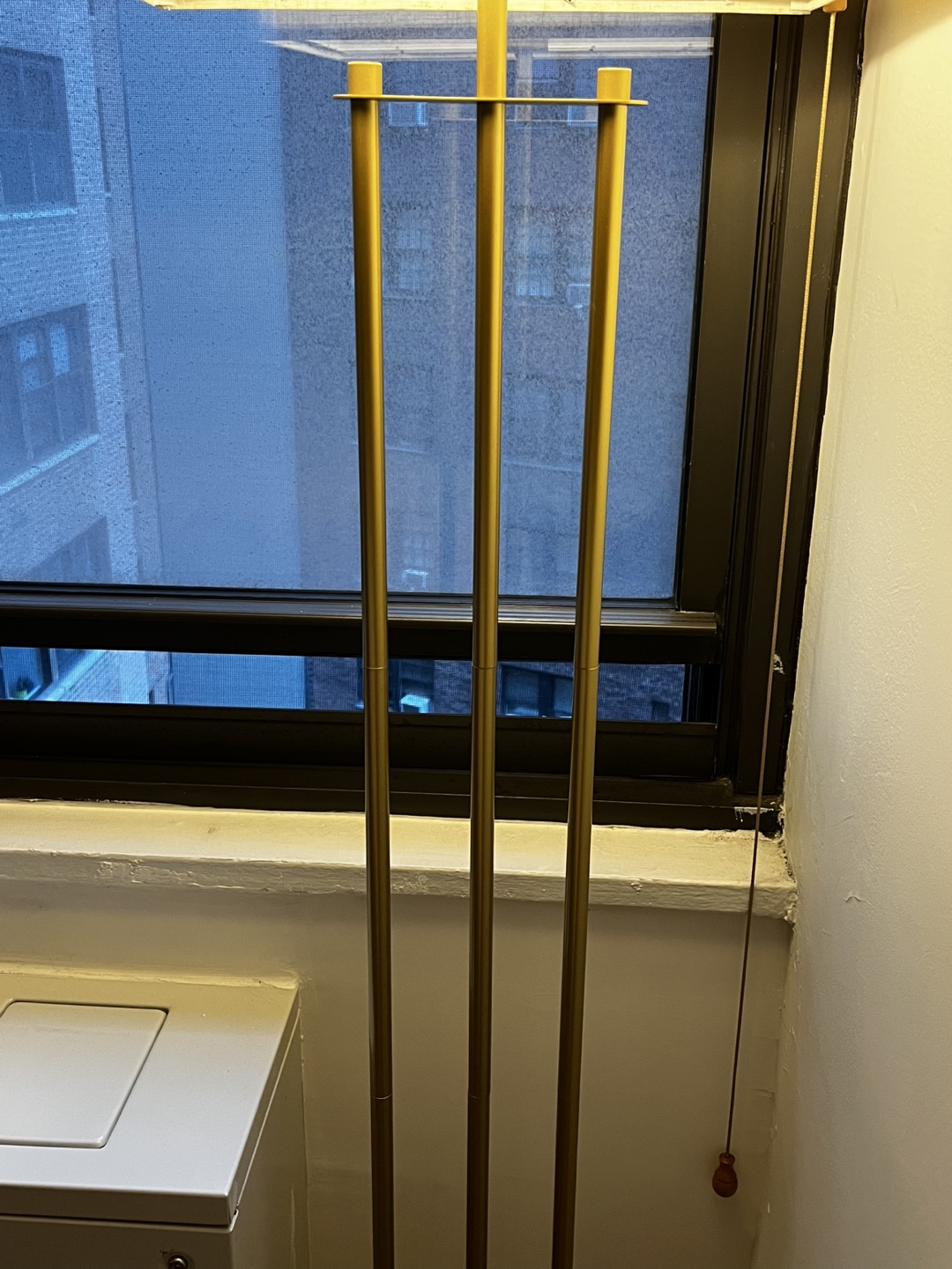 Gold Floor Lamp with Rectangular Shade - photo 4