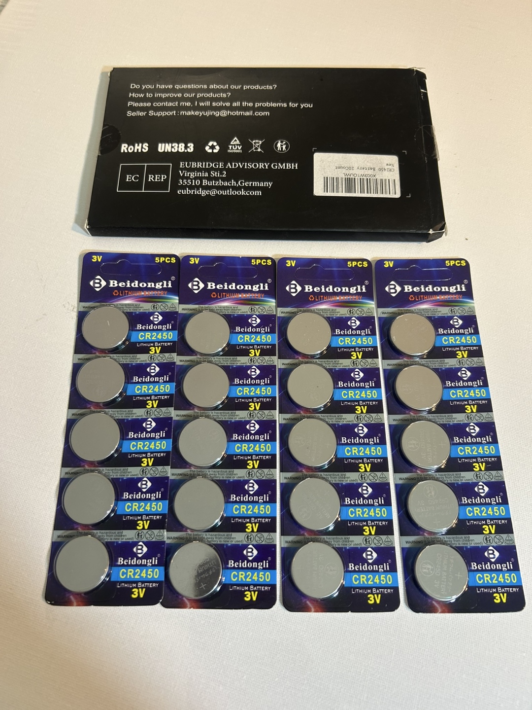 Beidongli CR2450 Lithium Batteries - New