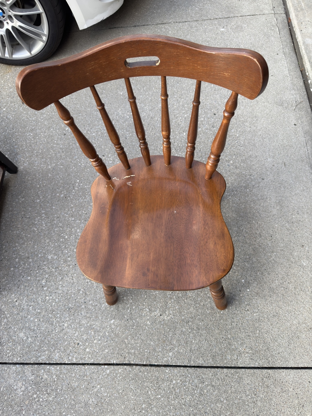 Wooden Spindle Back Chair - Brown - photo 4