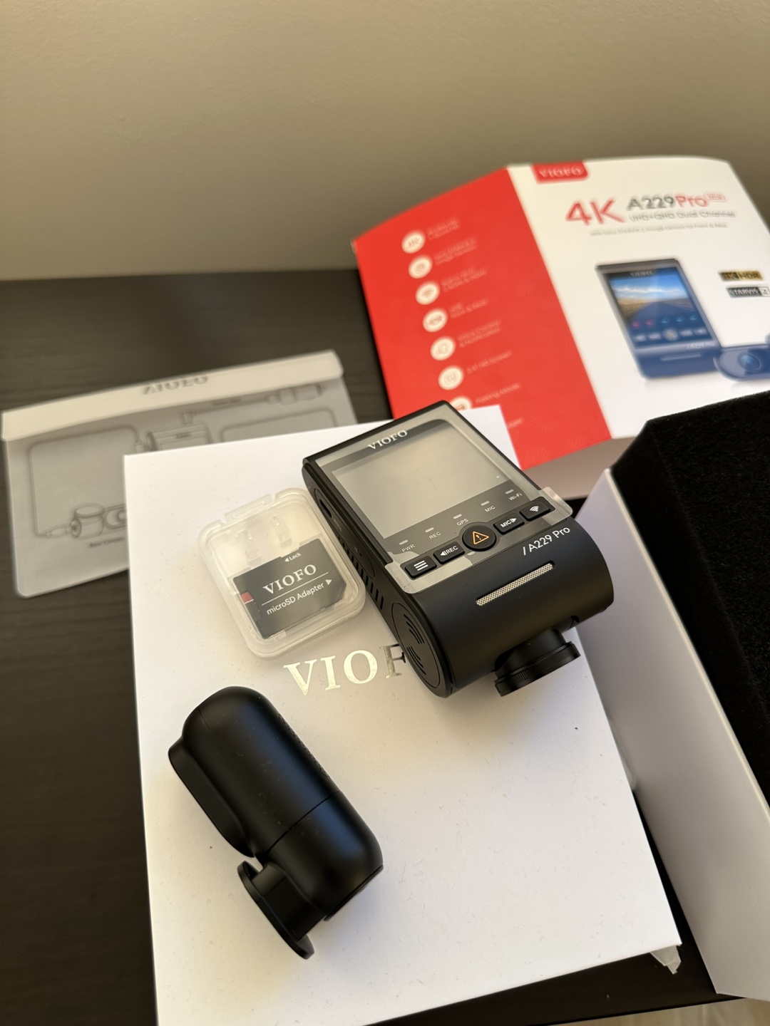 VIOFO A229 Pro 2CH Dash Cam - Like New!