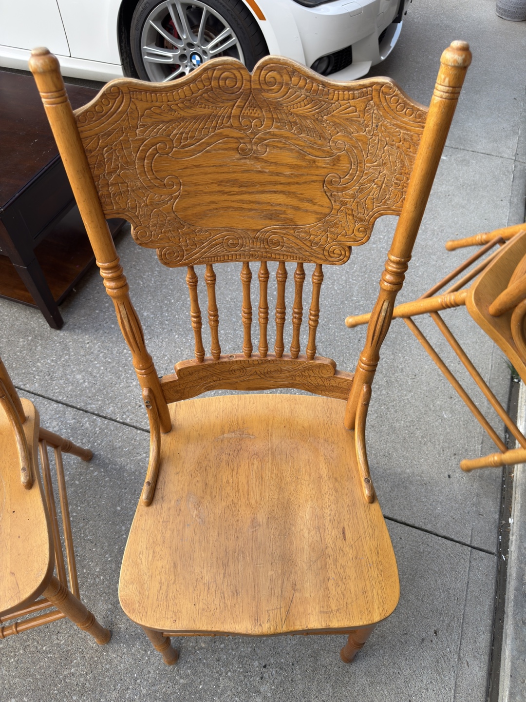 Wooden Dining Table and Set of 4 Chairs - photo 2