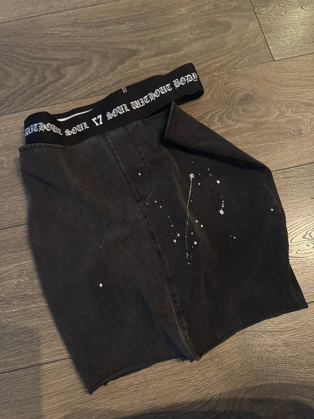 Soul Without Body Denim Mini Skirt thumbnail