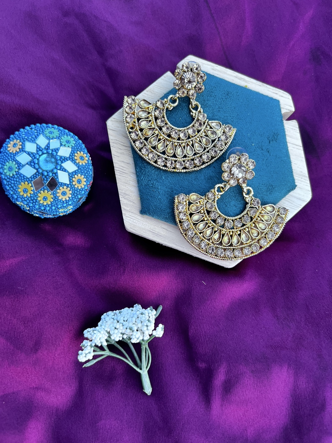 Gold Coloured Fashion Earrings