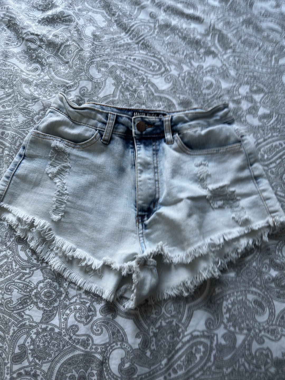 High Rise Denim Shorts - Size 3