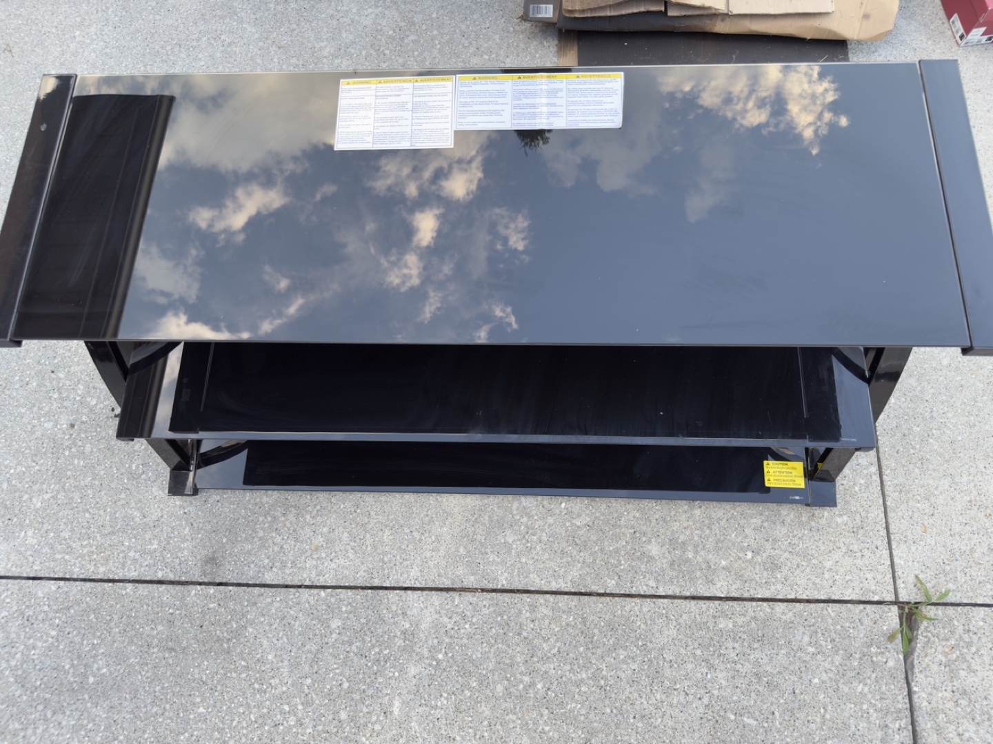Black Glass TV Media Unit
