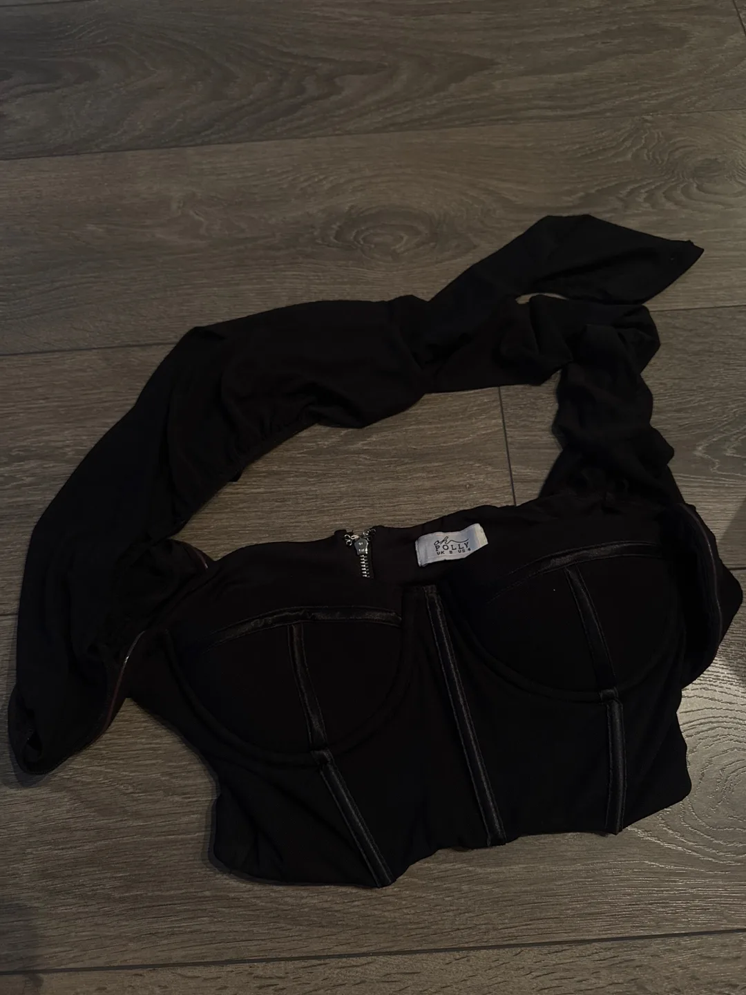Oh polly Black Corset Top thumbnail