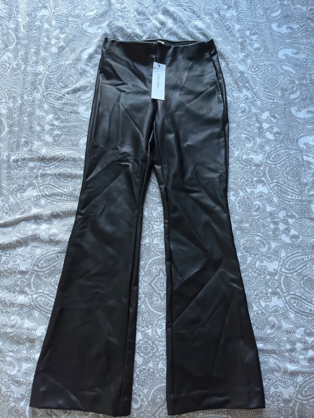 Calvin Klein Faux Leather Pants - XS thumbnail