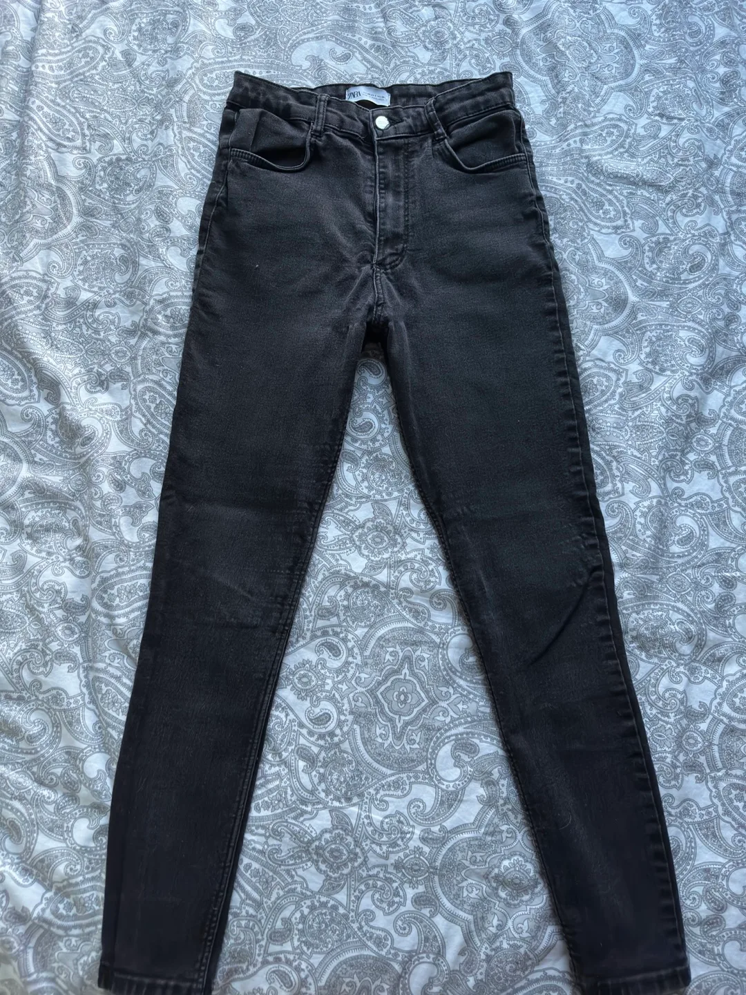 Zara Black Denim Jeans - Size 8 thumbnail